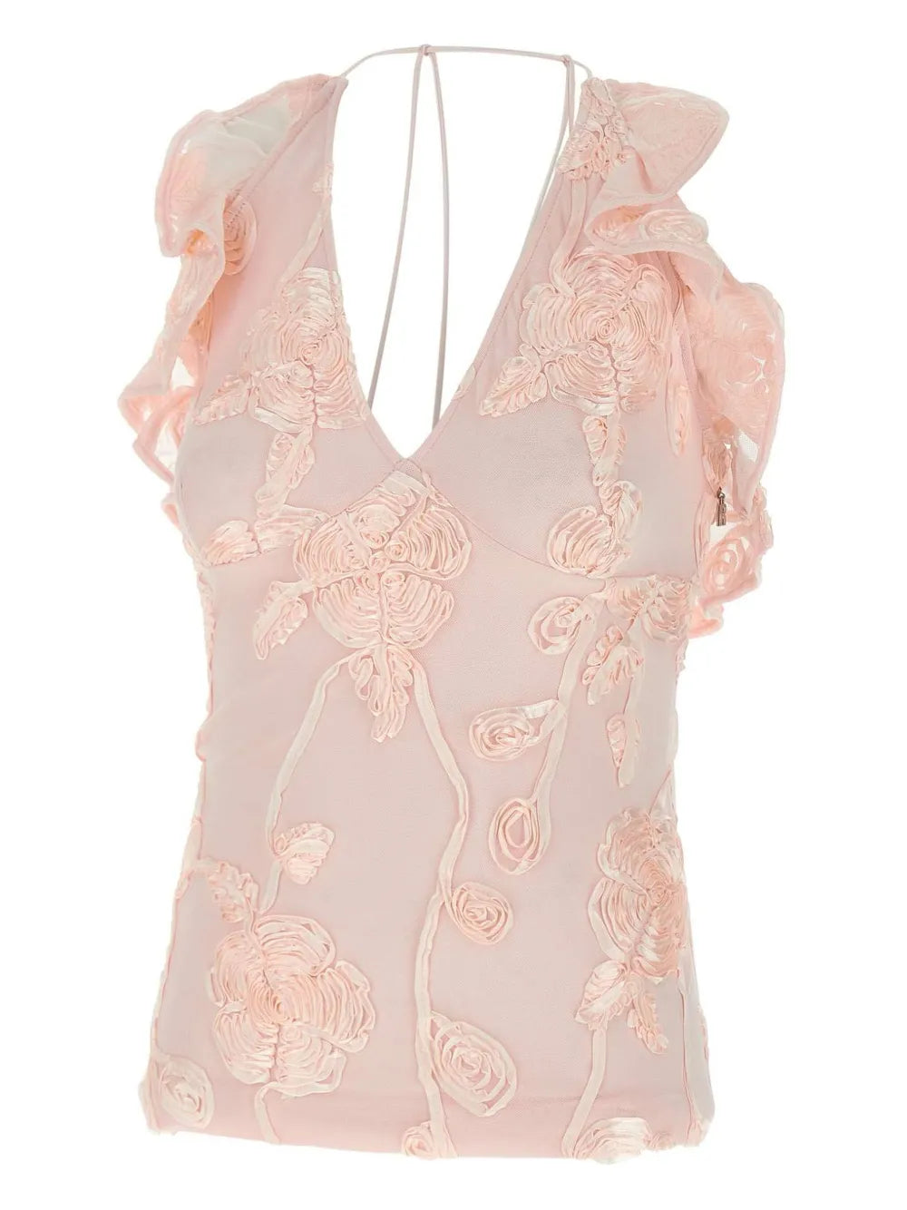 Floral-Embroidered Top