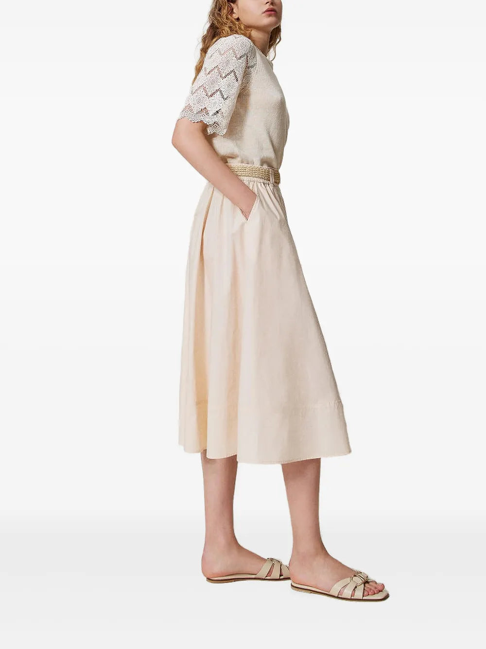 Belted Midi Skirt