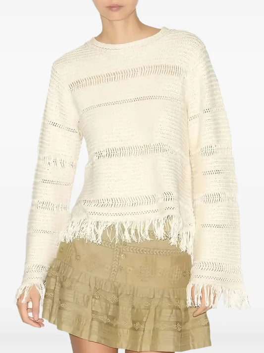 Fringe-Detailing Jumper