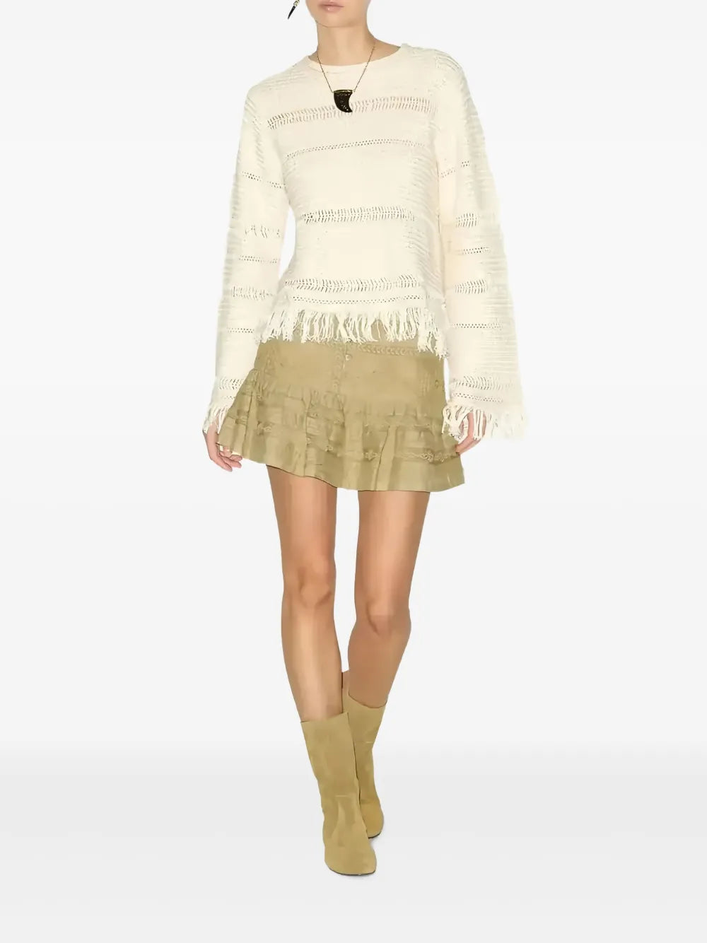 Fringe-Detailing Jumper