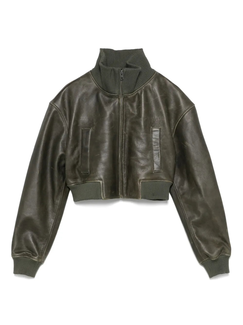 Leather Cropped Jacket