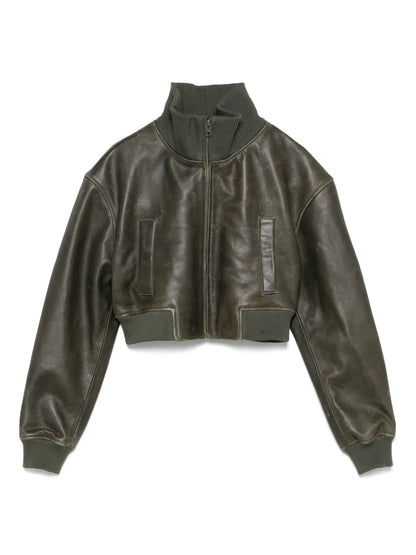 Leather Cropped Jacket