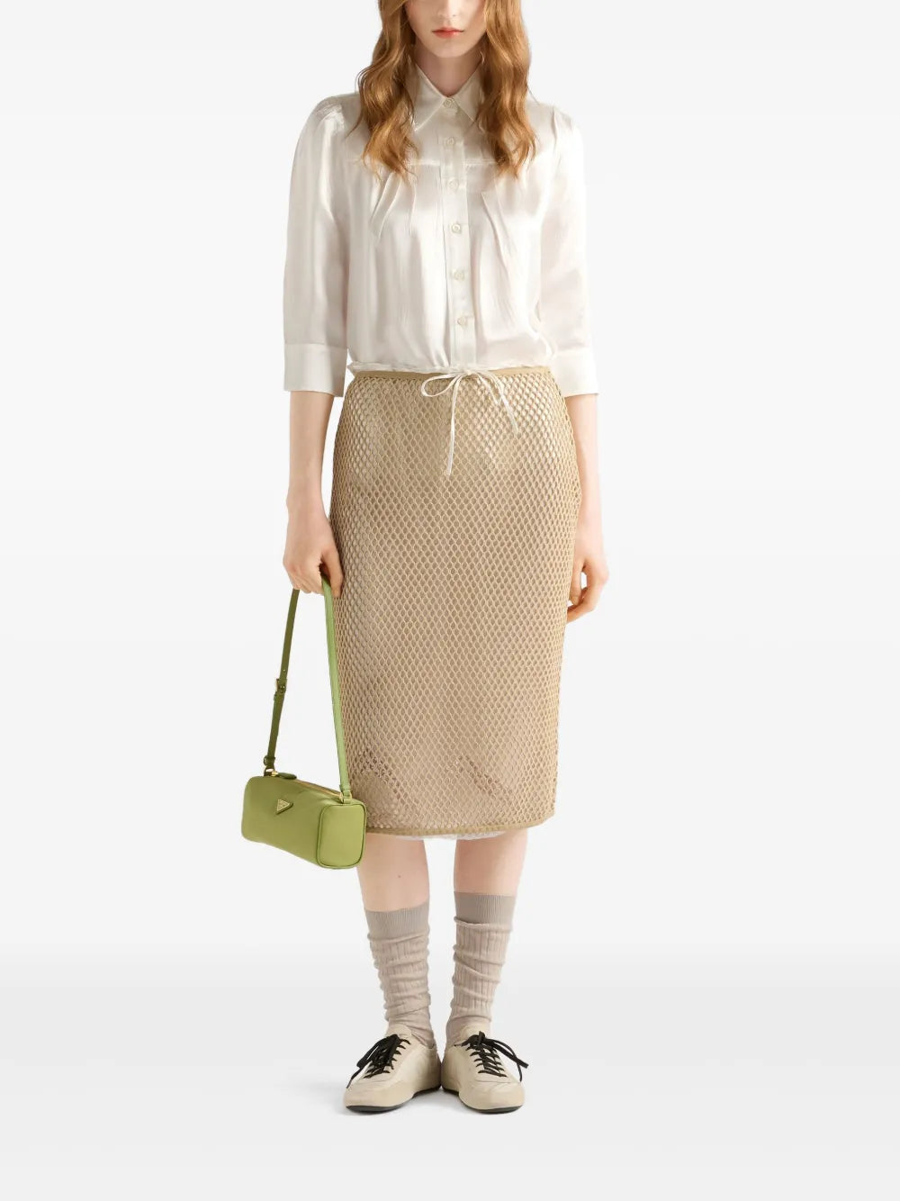 Mesh Pencil Skirt
