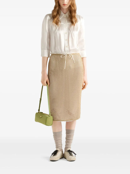 Mesh Pencil Skirt