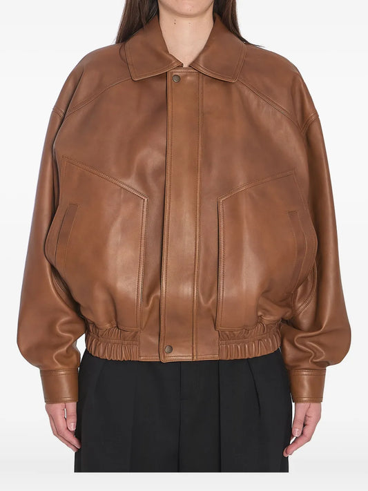 Leather Bomber Jacket