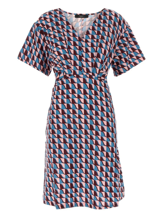 Lucas Geometric-Print Dress