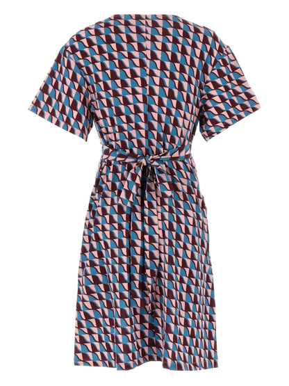 Lucas Geometric-Print Dress