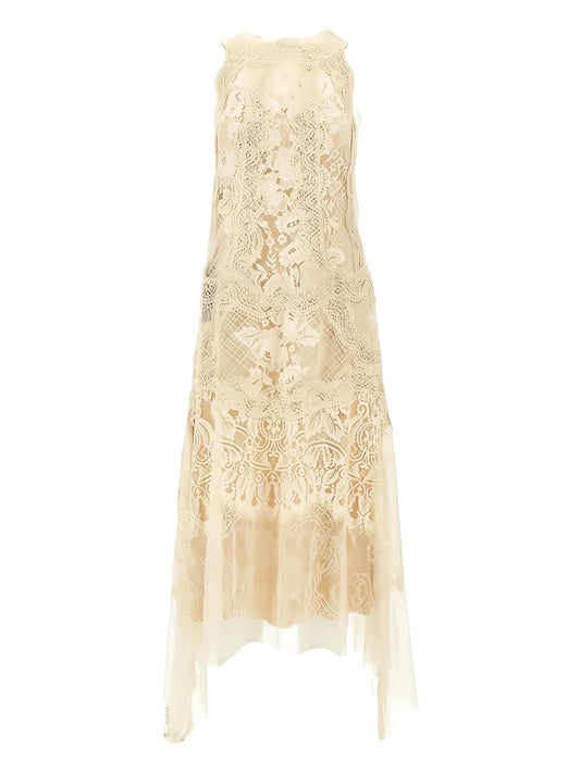 Lace-Embroidered Dress