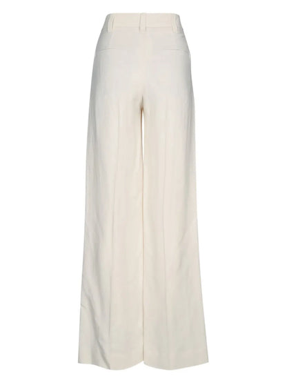 Pleated Twill Trousers