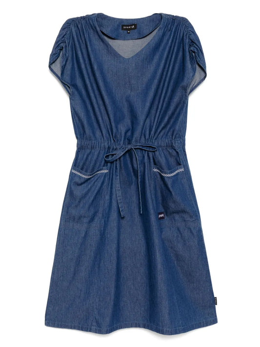 V-Neck Denim Dress