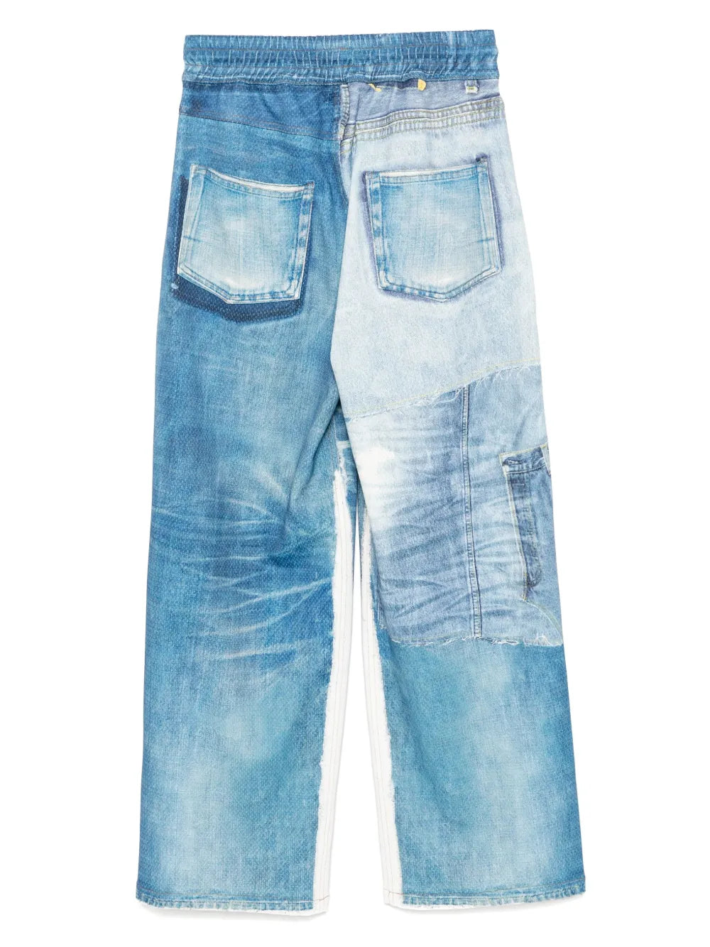 Denim Trompe Loeil Mesh Pants