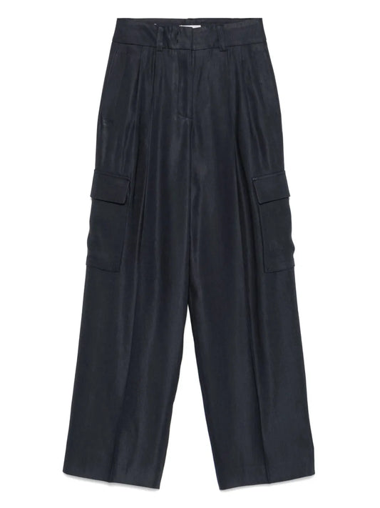 Pleated Cargo Trousers