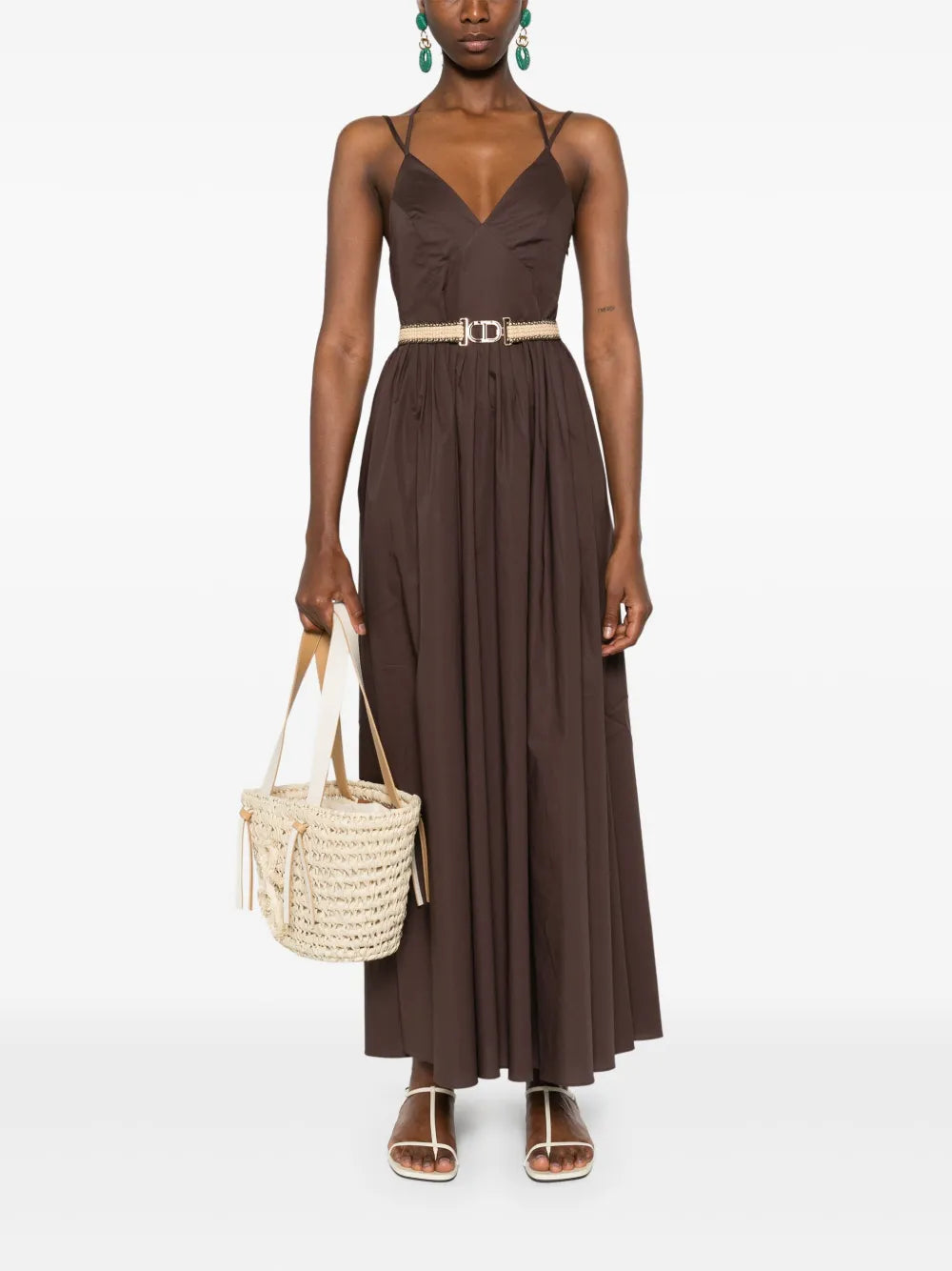 Belted Poplin Dress