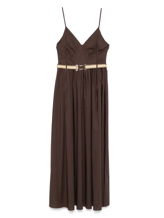 Belted Poplin Dress