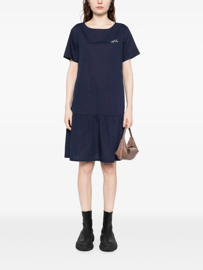 Embroidered-Logo Dress