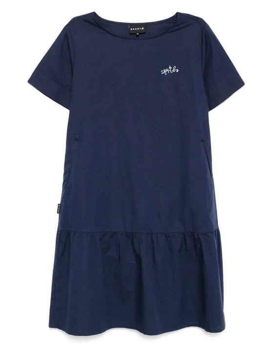 Embroidered-Logo Dress