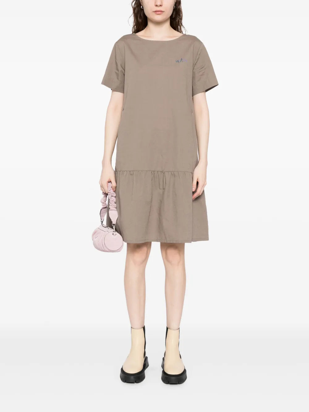 Embroidered-Logo Dress