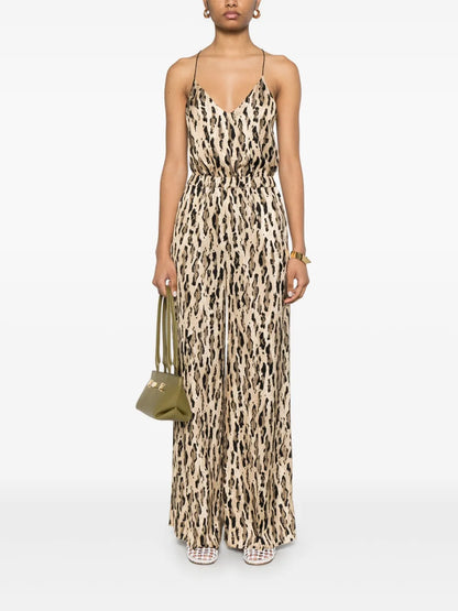Animal-Print Palazzo Pants