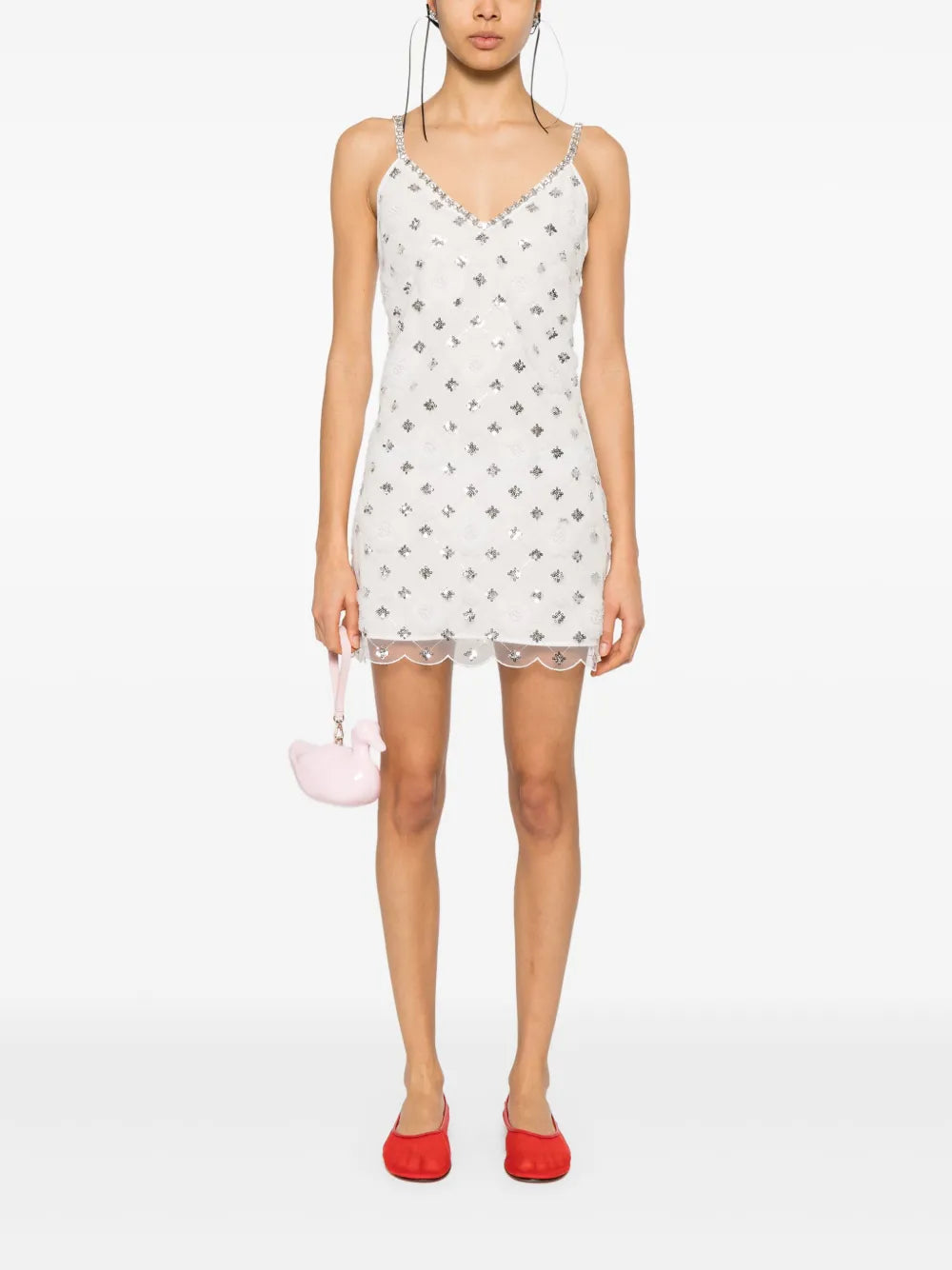 Sequin-Embellished Mini Dress