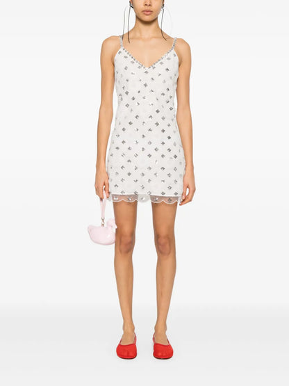 Sequin-Embellished Mini Dress