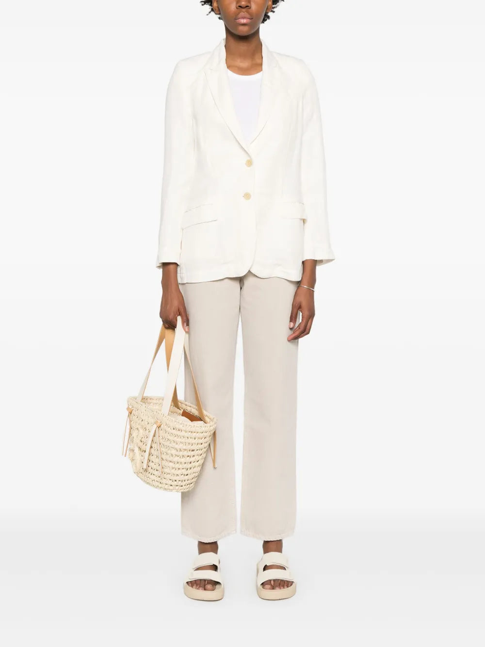 Linen-Blend Blazer