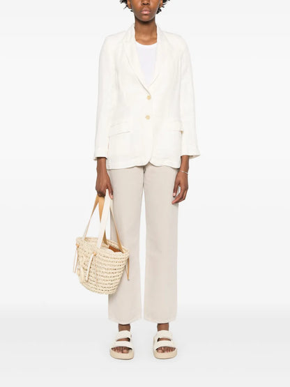 Linen-Blend Blazer