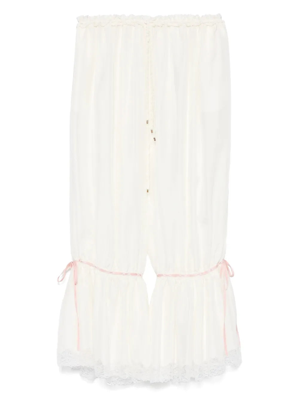 Cropped Silk Trousers