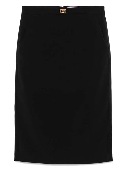 Crepe Mini Skirt