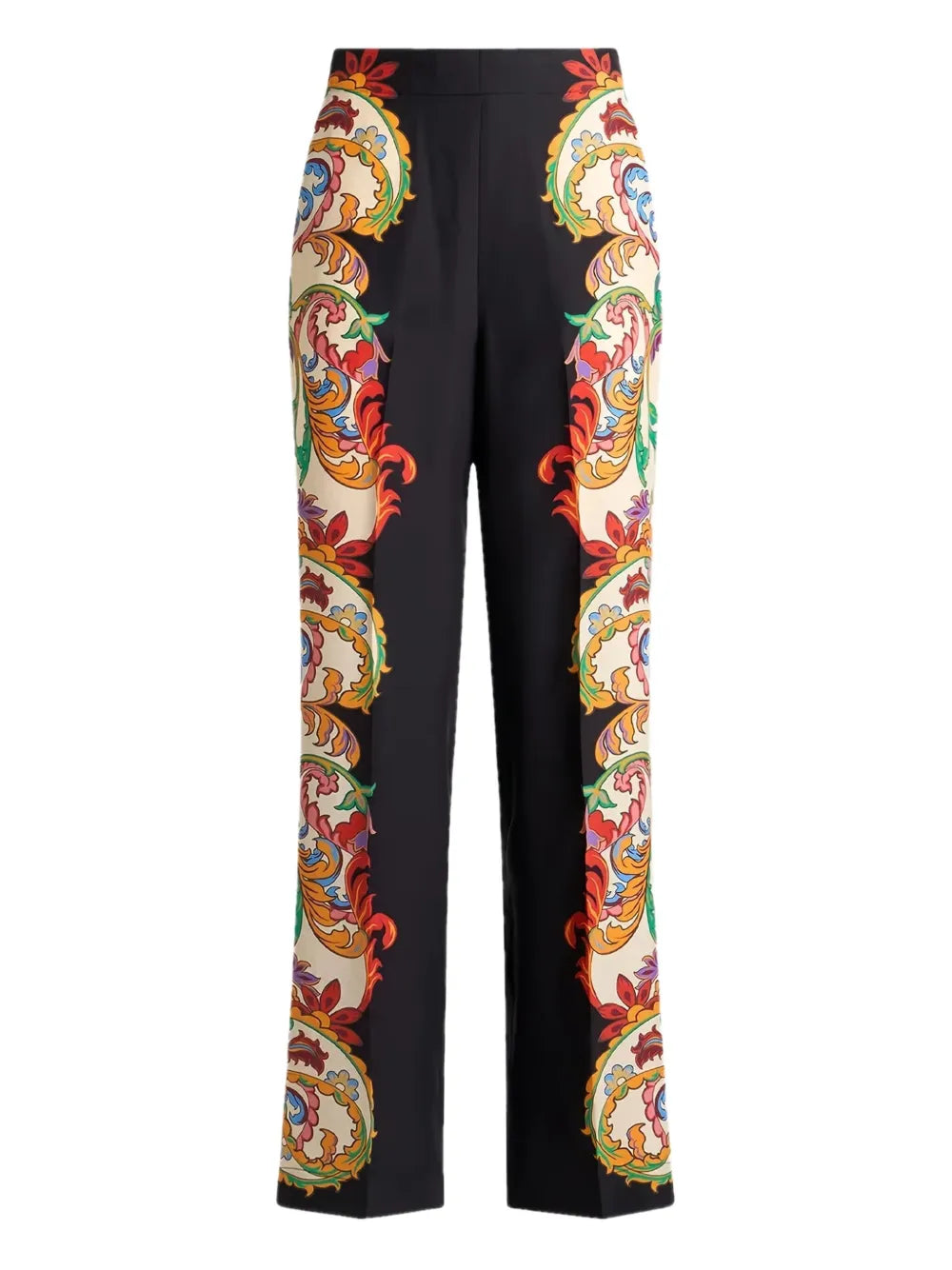 Silk Straight-Leg Trousers