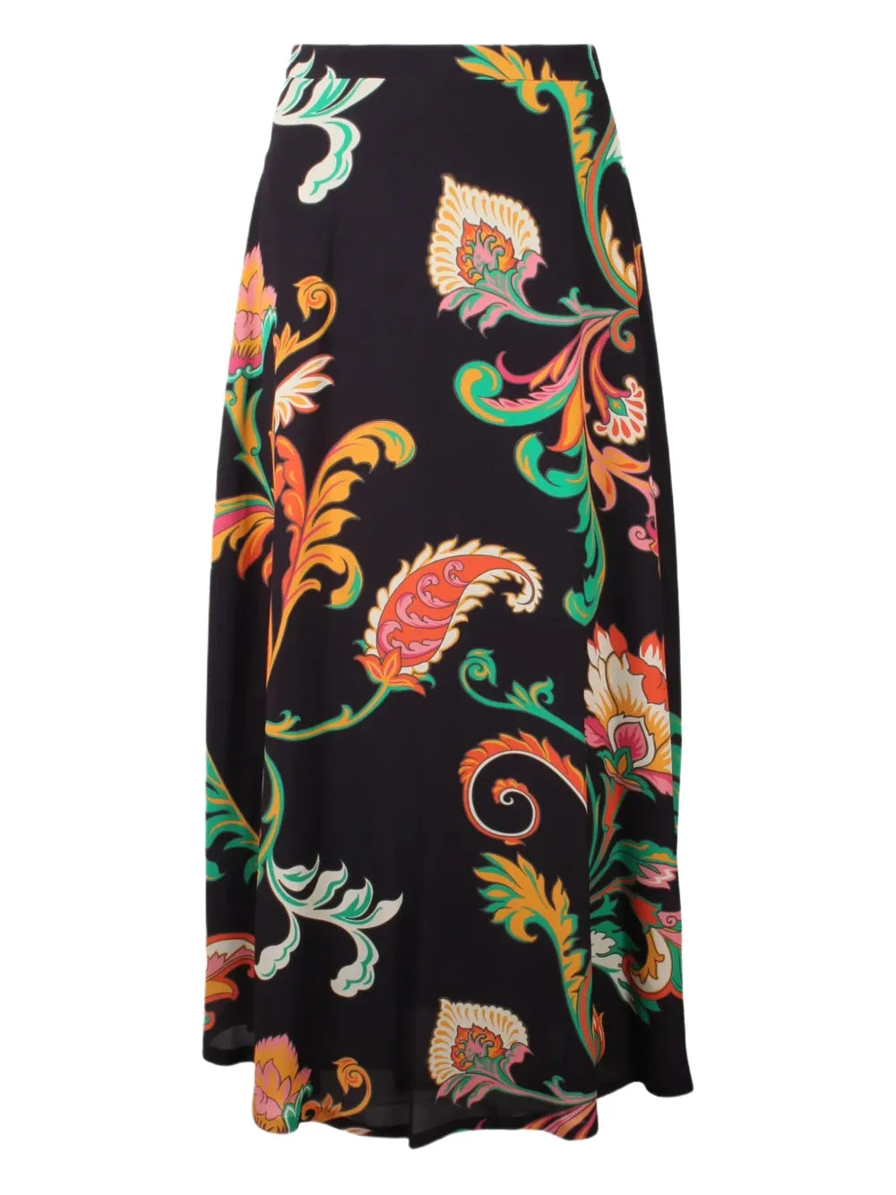 Paisley-Print Midi Skirt