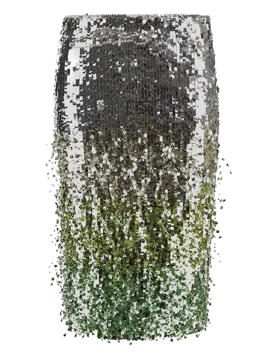 Sequin-Embellished Midi Skirt