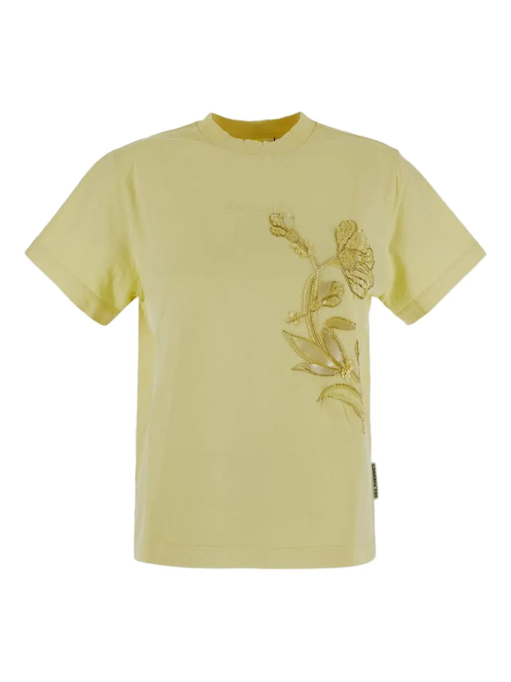 Floral-Embroidered T-Shirt