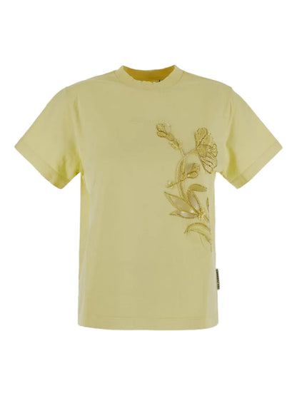 Floral-Embroidered T-Shirt