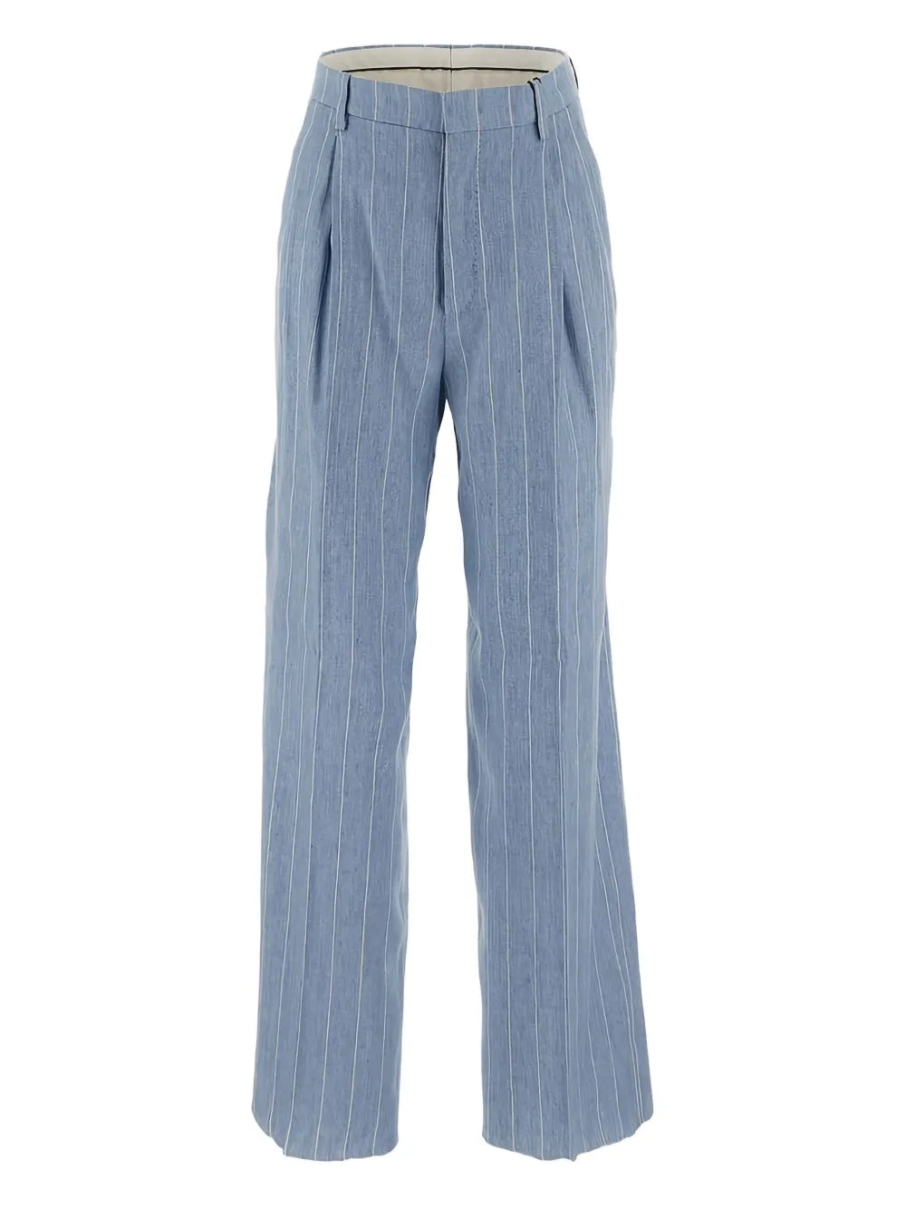 Striped Straight-Leg Trousers