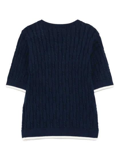 Cable-Knit T-Shirt