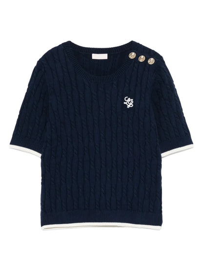 Cable-Knit T-Shirt