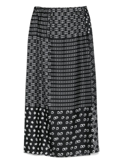 Geometric-Print Pareo