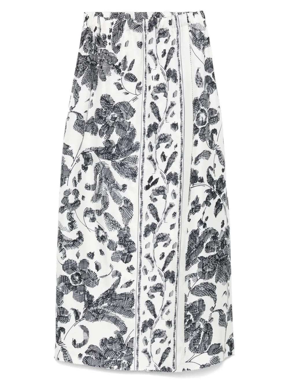 Graphic-Print Skirt