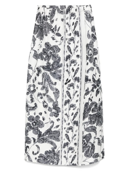 Graphic-Print Skirt