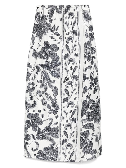 Graphic-Print Skirt