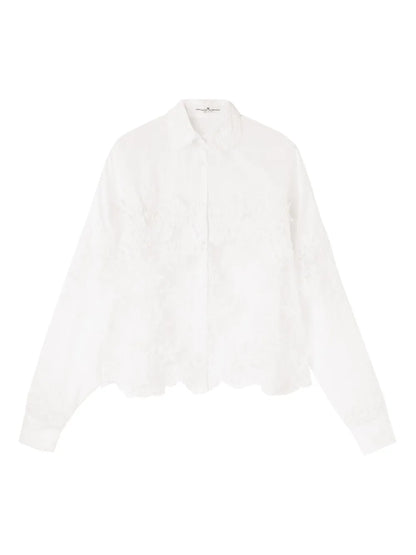 Lace-Panelled Shirt