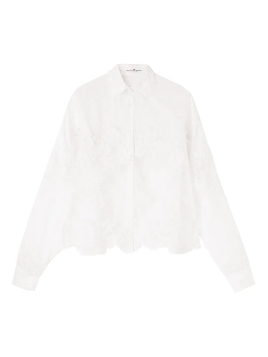 Lace-Panelled Shirt