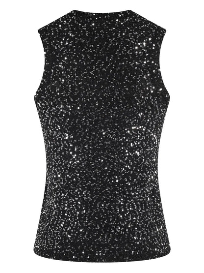 Sequin-Embellished Tank Top