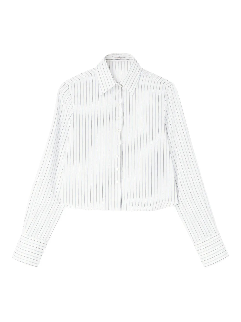 Micro-Striped Cropped Shirt