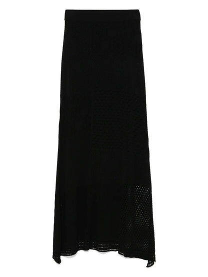 Pointelle-Knit Maxi Skirt