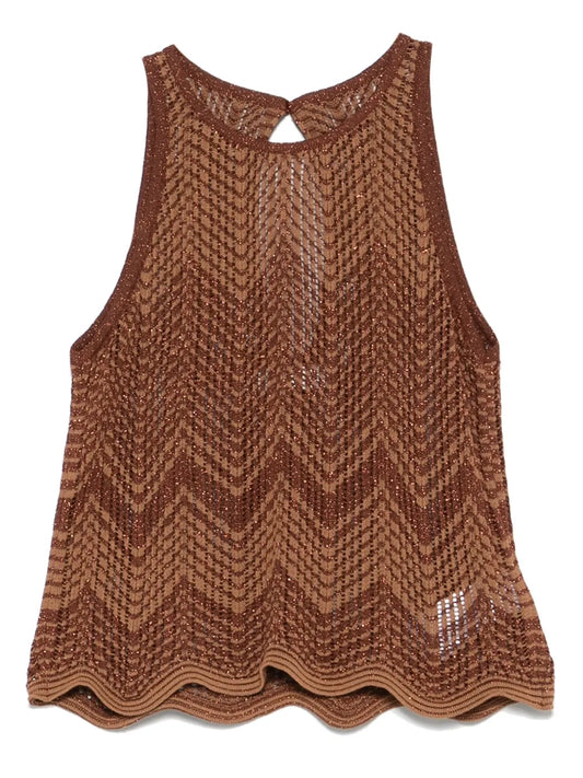 Chevron-Knit Vest