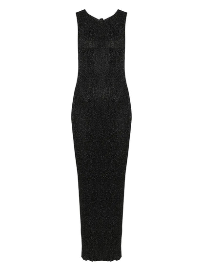 Lurex-Detail Maxi Dress