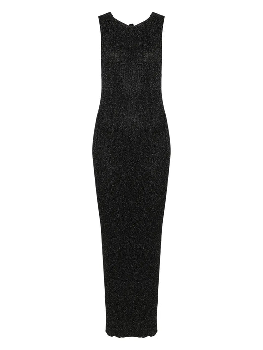 Lurex-Detail Maxi Dress