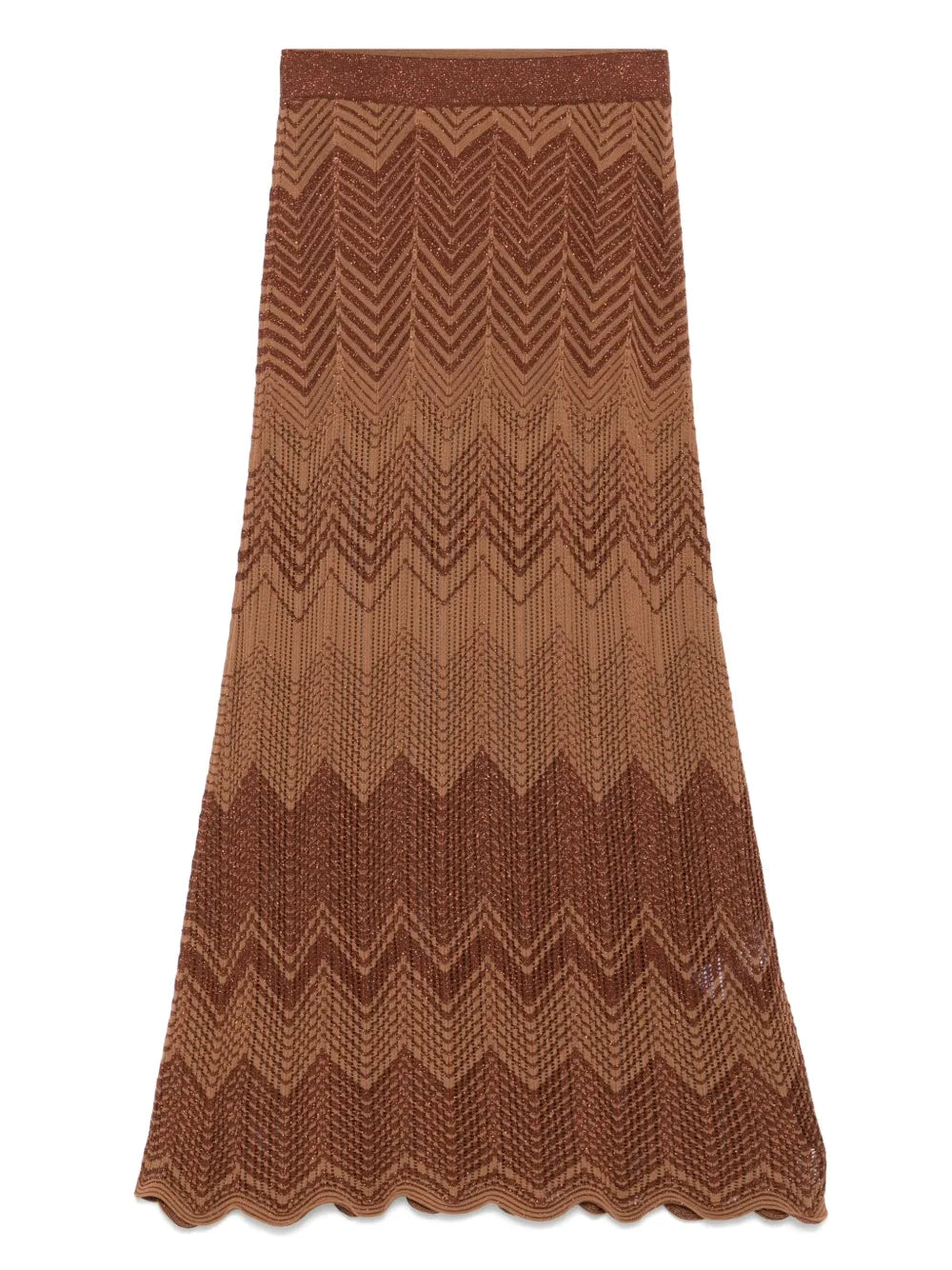 Chevron-Knit Maxi Skirt