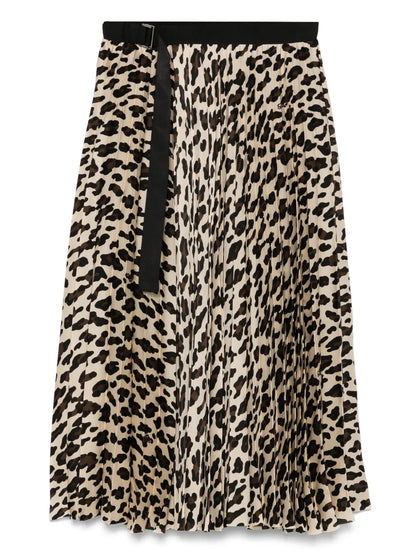Leopard-Print Midi Skirt